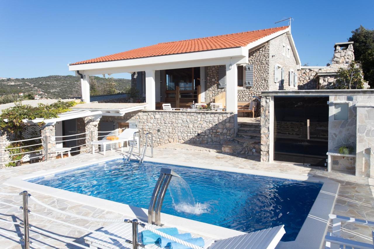 Villa, Stone House With Swimming Pool & Sauna, Beach, سيفيد المظهر الخارجي الصورة